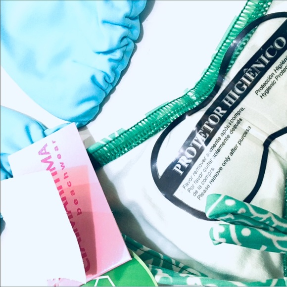 🌹HP🌹3pc NEW Sexy Triangle Bikini 3pc Set Turquoise Back & Side Tie - Picture 5 of 7